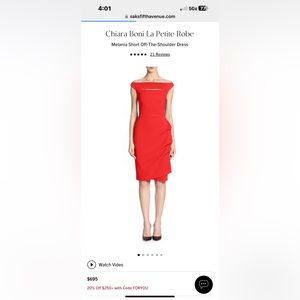 Chiara Boni la petite robe red cocktail dress